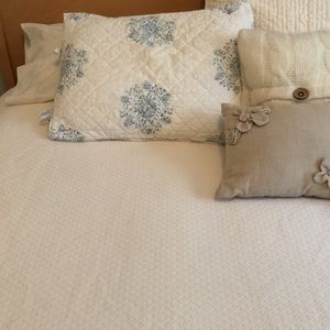POTTERY BARN, KING SIZE DUVET COVER, 100% COTTON, NATURAL VANILLA, HONEY…